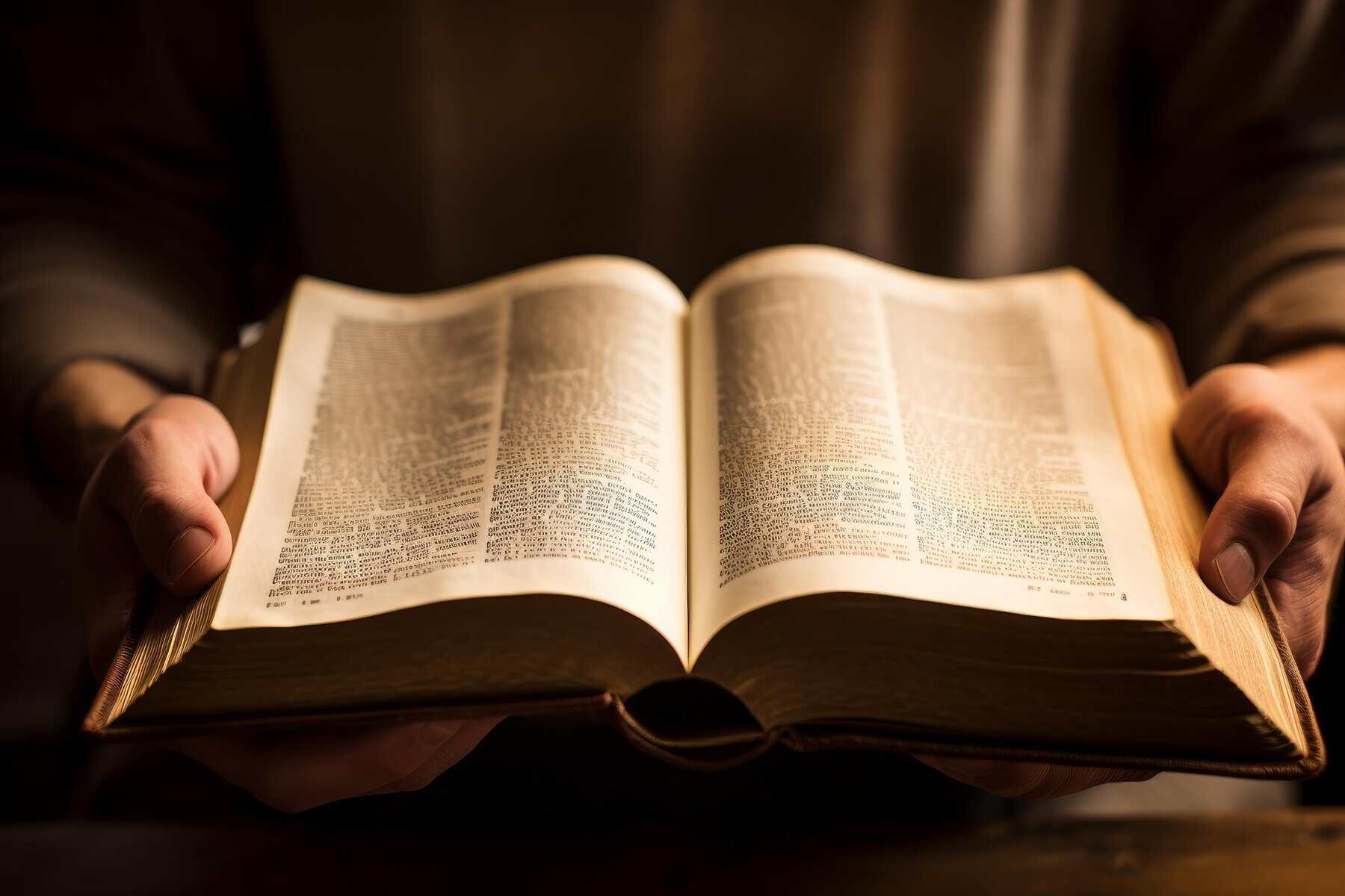 Hands holding ancient spiritual book with divine golden light representing sacred wisdom and channeled teachings