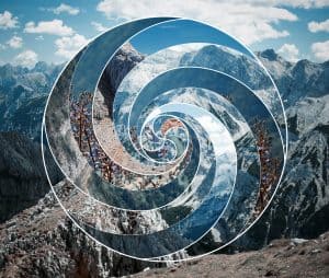 Oracle of Apollo spiritual journey depicted as luminous spiral path